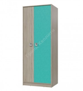 Шкаф для одежды Сити (Арт. 6-9411) Дуб Сонома/Аква в Урае - uray.mebel-74.com | фото