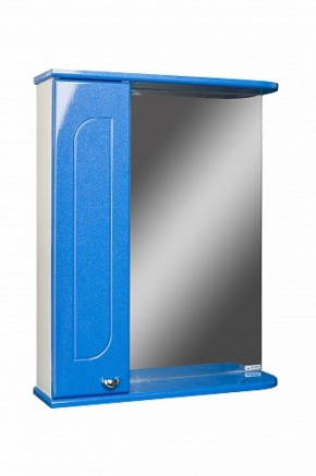 Шкаф-зеркало Радуга Синий металлик 55 левый АЙСБЕРГ (DA1129HZR) в Урае - uray.mebel-74.com | фото