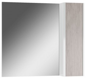 Шкаф-зеркало Uno 80 Дуб серый левый/правый Домино (DU1504HZ) в Урае - uray.mebel-74.com | фото