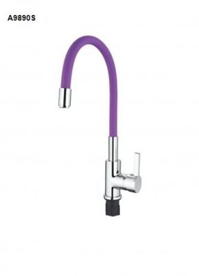 Смеситель для кухни с силиконовым изливом A9890S (Фиолетовый) в Урае - uray.mebel-74.com | фото