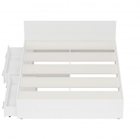 Стандарт Кровать с ящиками 1600, цвет белый, ШхГхВ 163,5х203,5х70 см., сп.м. 1600х2000 мм., без матраса, основание есть в Урае - uray.mebel-74.com | фото