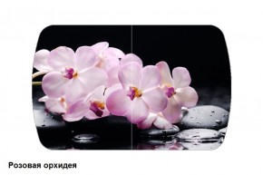 Стол Бостон 900*600 (опоры Брифинг) Стекло/фотопечать Розовая Орхидея в Урае - uray.mebel-74.com | фото