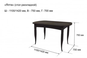 Стол раскладной Ялта (опоры массив цилиндрический) в Урае - uray.mebel-74.com | фото