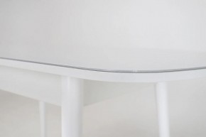 Стол раскладной со стеклом (опоры массив цилиндрический) "Хоста" в Урае - uray.mebel-74.com | фото