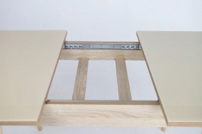 Стол раскладной со стеклом (опоры массив цилиндрический) "Хоста" в Урае - uray.mebel-74.com | фото