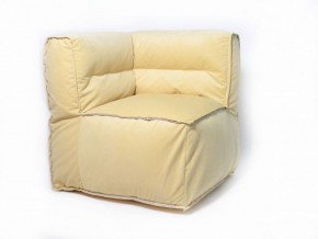 Угловое модульное бескаркасное кресло Комфорт (Желтый велюр) в Урае - uray.mebel-74.com | фото