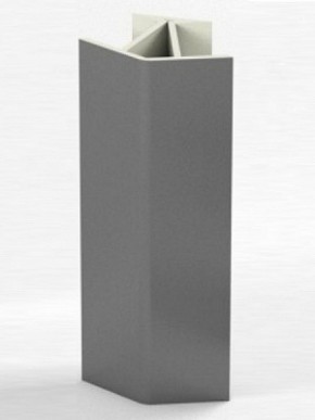 Угловое соединение для цоколя 135 гр. h100 мм (Алюминий, Белый, Черный, Сонома) в Урае - uray.mebel-74.com | фото