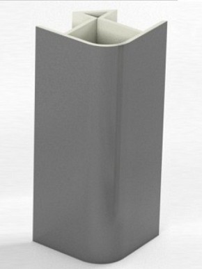 Угловое соединение для цоколя 90 гр. h100 мм (Алюминий, Белый, Черный, Сонома) в Урае - uray.mebel-74.com | фото