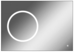 Зеркало Eclipse 100 black с подсветкой Sansa (SE1032Z) в Урае - uray.mebel-74.com | фото