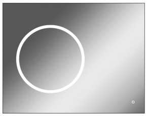 Зеркало Eclipse 90 black с подсветкой Sansa (SE1031Z) в Урае - uray.mebel-74.com | фото